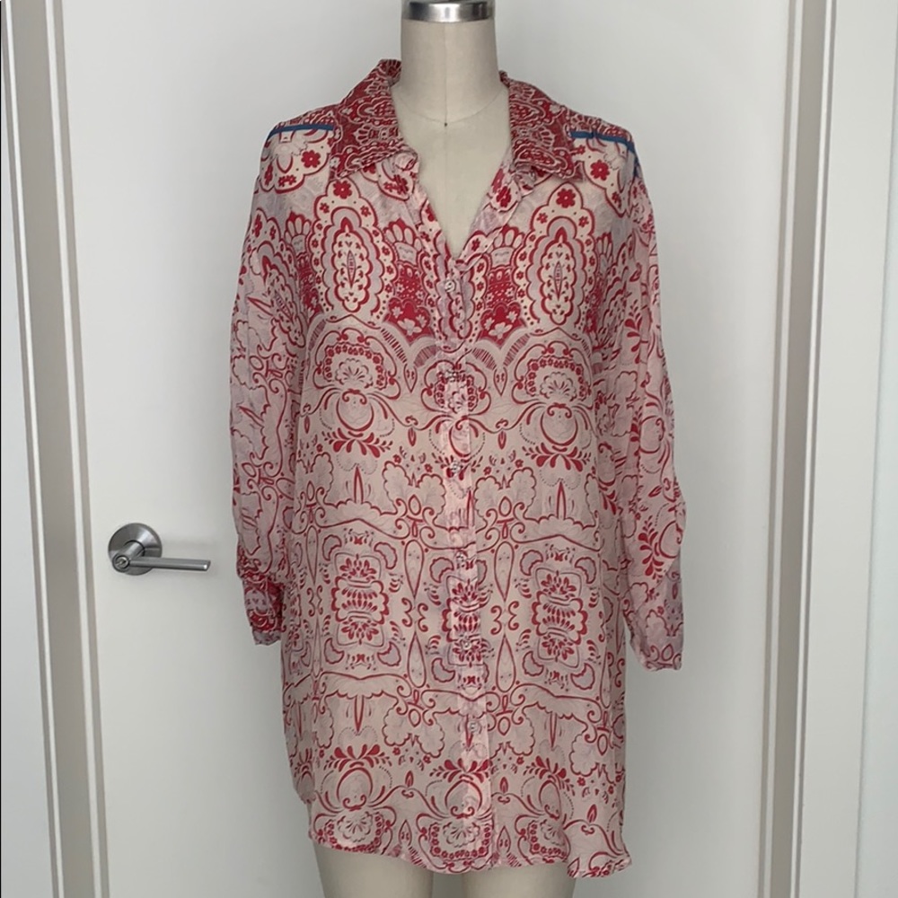 Johnny Was button front Blouse